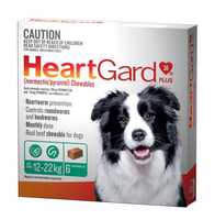 Heartgard 30 Plus Chews for Medium Dogs 12-22kg Green (6s)