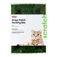 Petstages Grass Patch Hunting Box Interactive Cat Toy with Faux Grass