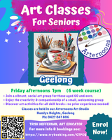 Weekly art classes for seniors in a relaxed social setting. Small group size, activities suitable for...