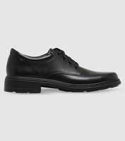 The Clarks Infinity Snr Black (G) is a traditional and durable black leather school shoe from...