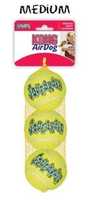 3 x KONG AirDog Squeaker Balls Non-Abrasive Dog Toys 3 Pack