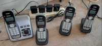 4 Way phone system UNIDENNew batteries All work and are cordlessHas built in answering machineConect to...