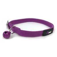 Cattitude Flexi Stretch Safety Cat Collar with Bell - Purple