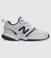 The New Balance Kids KX625 is a white based kids' cross training shoe, perfect for school regulations.