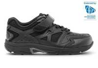 The Ascent Kids Sustain Jnr (Wide) Black is a predominantly black kids' cross training shoe, perfect...