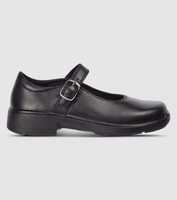 The Ascent Kids Adela Buckle (narrow) Black is a durable black leather school shoe from Ascent...