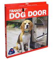 Transcat Large Pet Door for Cats & Small-Med Dogs - For Installation in Glass Doors & Windows