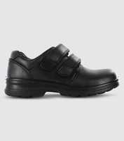 The Clarks Kids Lochie Black (E) is a durable black leather school shoe from Clarks, featuring two...