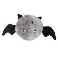 Zippy Paws Halloween Brainey Plush Squeaker Dog Toy - Bat