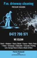 P.m. driveway cleaningPRESSURE WASHING0472 790 971WE CLEANRoofs + Windows + Doors | Decks + Fences +...