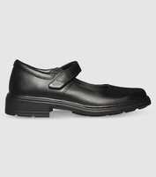 The Clarks Indulge Black (E) is a durable black leather school shoe from Clarks featuring a Mary Jane...