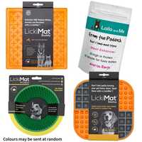 Lickimat Slow Food and Anti-Anxiety Bowls for Dogs - 4 Item Super Bundle +BONUS TREATS