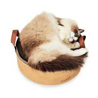 Ibiyaya Sand Dune Round Cat Scratcher with Replaceable Insert + BONUS INSERT