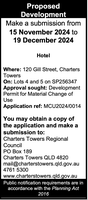 Proposed DevelopmentMake a submission from15 November 2024 to 19 December 2024HotelWhere: 120 Gill...