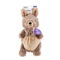 Charming Pet Pouch Pals Plush Dog Toy - Kangaroo with Baby Joey