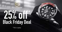 Don't miss out on the ultimate Black Friday watch sale! Enjoy a massive 25% discount on all watches...