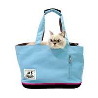 Ibiyaya Canvas Pet Carrier Tote for Pets up to 7kg - Sky Blue