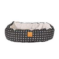 Mog & Bone 4 Seasons Reversible Dog Bed - Black Metallic Cross - Medium