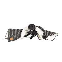 Mog & Bone Soft Reversible Pet Blanket Black Metallic Cross