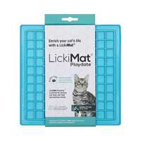 Lickimat Playdate Original Slow Food Licking Mat for Cats - Turquoise