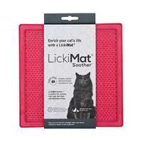 Lickimat Soother Original Slow Food Licking Mat for Cats - Pink