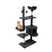 Cat Tree 140cm Trees Scratching Post Scratcher Tower Condo House Furniture Wood