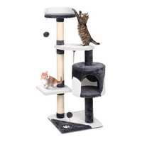 Cat Tree 112cm Trees Scratching Post Scratcher Tower Condo House Furniture Wood