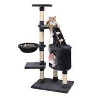 Cat Tree 120cm Trees Scratching Post Scratcher Tower Condo House Furniture Wood Multi Level