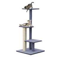 Cat Tree 124cm Trees Scratching Post Scratcher Tower Condo House Furniture Wood Steps