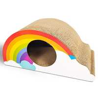 Zodiac Cardboard Cat Scratcher & Hideaway Rainbow Lounger