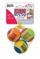 3 x KONG AirDog Medium Squeaker Colourful Birthday Balls 3-Pack