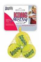 3 x KONG AirDog Squeaker Balls Non-Abrasive Dog Toys - 3 Pack - Small