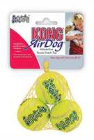 3 x KONG AirDog Squeaker Balls Non-Abrasive Dog Toys - 3 Pack - XSmall