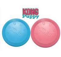 4 x KONG Puppy Flyer Soft Frisbee Fetch Dog Toy in Pink or Blue