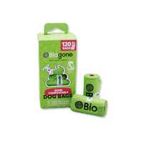 Biogone Biodegradable Home Compostable Dog Waste Bags - 8 Rolls (120 Bags)