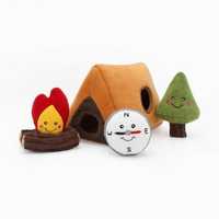 Zippy Paws Interactive Burrow Dog Toy - Camping Tent