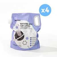 ZODIAC Natural Way Superfine Bentonite With Activated Charcoal Cat Litter 4.5Kg x 4