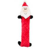 Zippy Paws Jigglerz Shakeable Crinkly Low-Stuffing Dog Toy - Santa