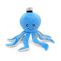 Zippy Paws Playful Pal Plush Squeaker Rope Dog Toy - Ollie the Octopus