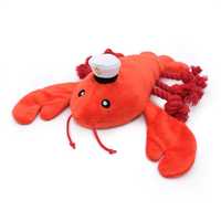 Zippy Paws Playful Pal Plush Squeaker Rope Dog Toy - Luca the Lobster