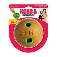 KONG Bamboo Food Ball & Treat Dispenser for Dogs - Bulk Pack of 3 Medium