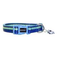 Doog Neoprene Clip Dog Collar - Pluto Blue Waves [Size: X-Small]