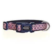 Doog Neoprene Clip Dog Collar - Gromit - Red & Navy Diamond [Size: X-Small]