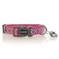 Doog Neoprene Clip Dog Collar - Toto - Geometric Pink & Navy [Size: X-Small]