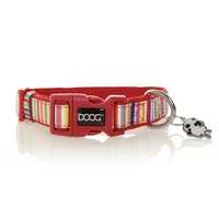 Doog Neoprene Clip Dog Collar - Scooby Candy Stripes [Size: X-Small]