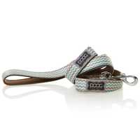 Doog Neoprene Dog Lead - Benji - Aqua & Blue Chevron [Size: Small]