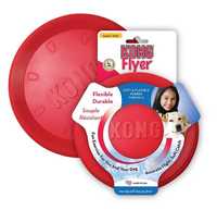 KONG Flyer Frisbee Classic Red Non-Toxic Rubber Fetch Dog Toy