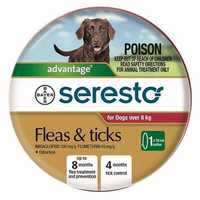 Seresto Flea & Tick Collar for Dogs Over 8kg - Up to 8 Month Protection