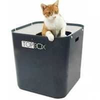 SmartCat The Ultimate Topbox Top Entry Cat Litter Tray with Scoop - Gray