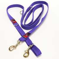 Black Dog Double-Ended Training Dog Lead - Regular Width - Purple